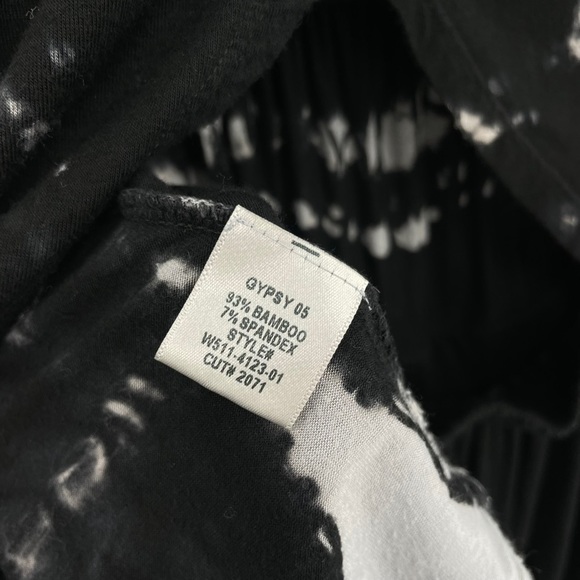 Gypsy 05‎ Black & Gray Tie Dye Split Back Jumpsuit Size Medium - Picture 7 of 12